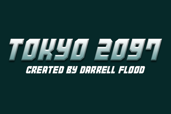 Tokyo 2097 preview: modern angular futuristic font