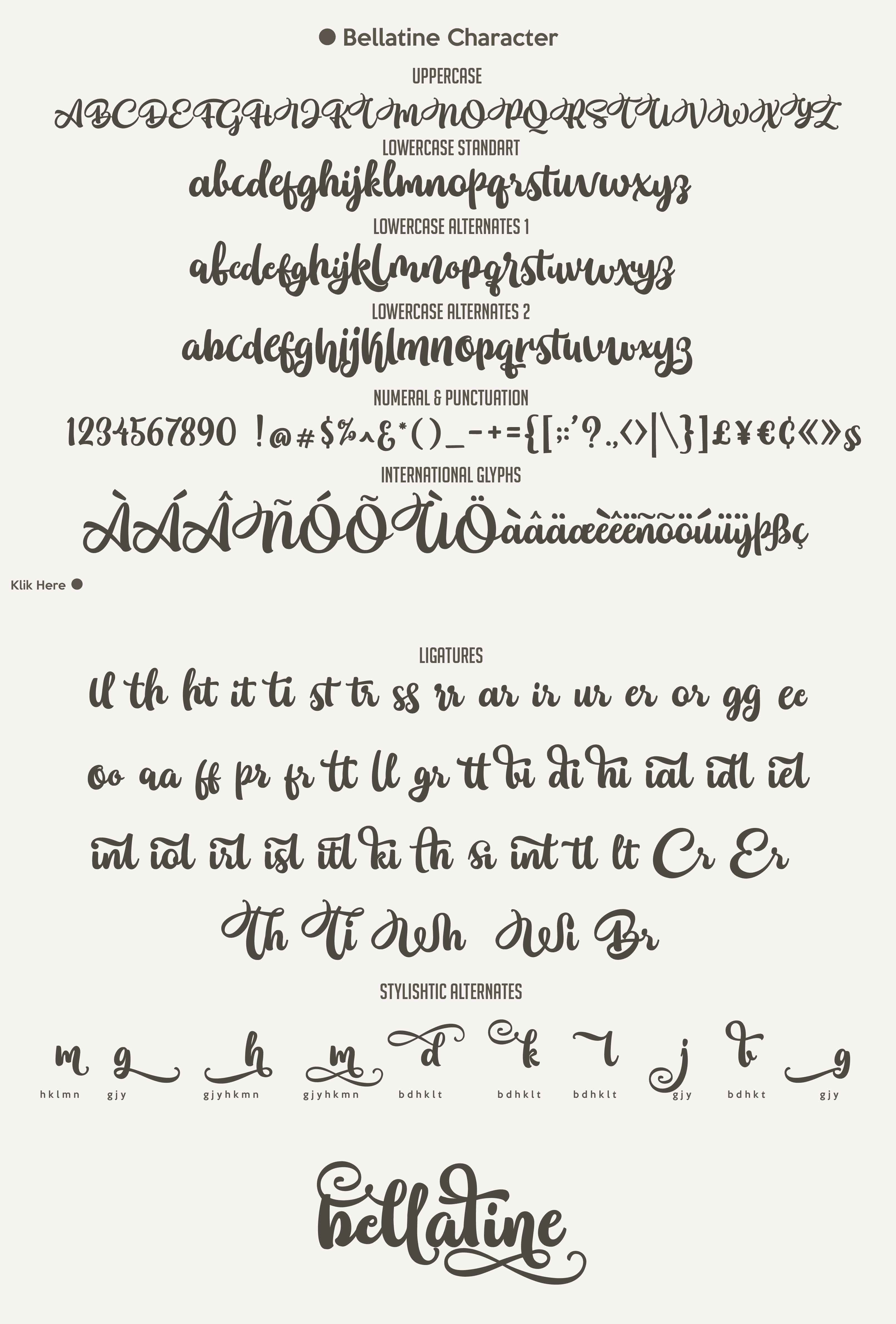 Bellatine Font - Preview 3