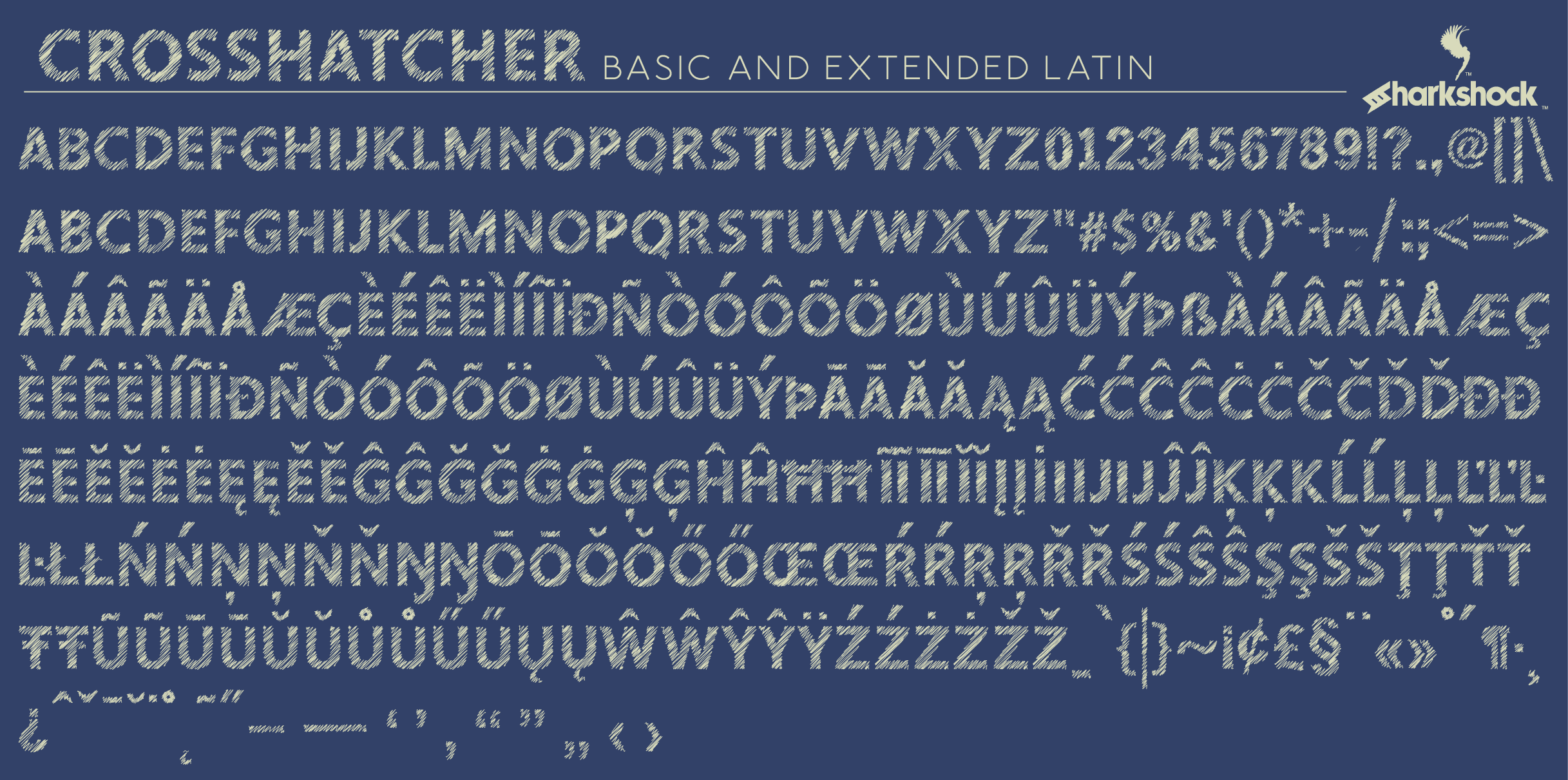 Crosshatcher Font - Preview 2
