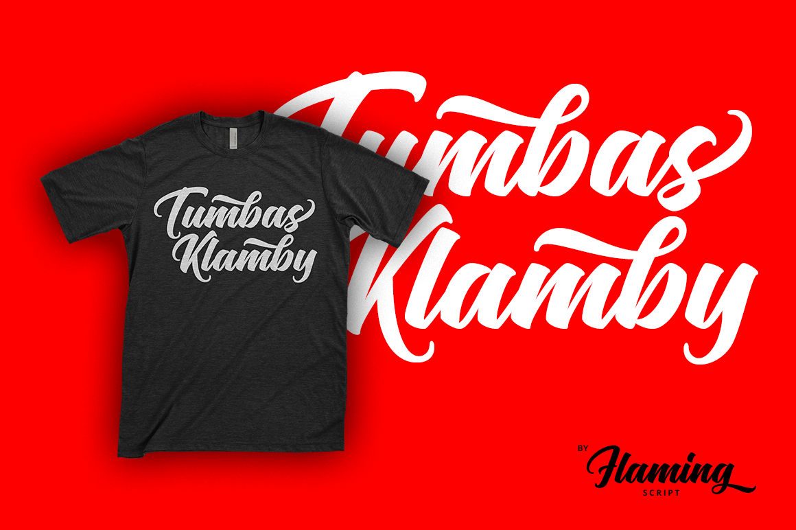 Flaming Script Font - Preview 3