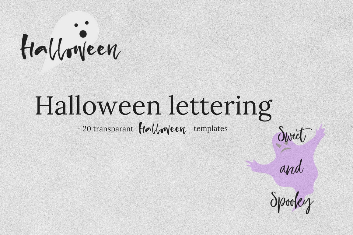 Halloweed Lettering Halloween Lettering Pack Graphic by Brand And Palms · Creative Fabrica