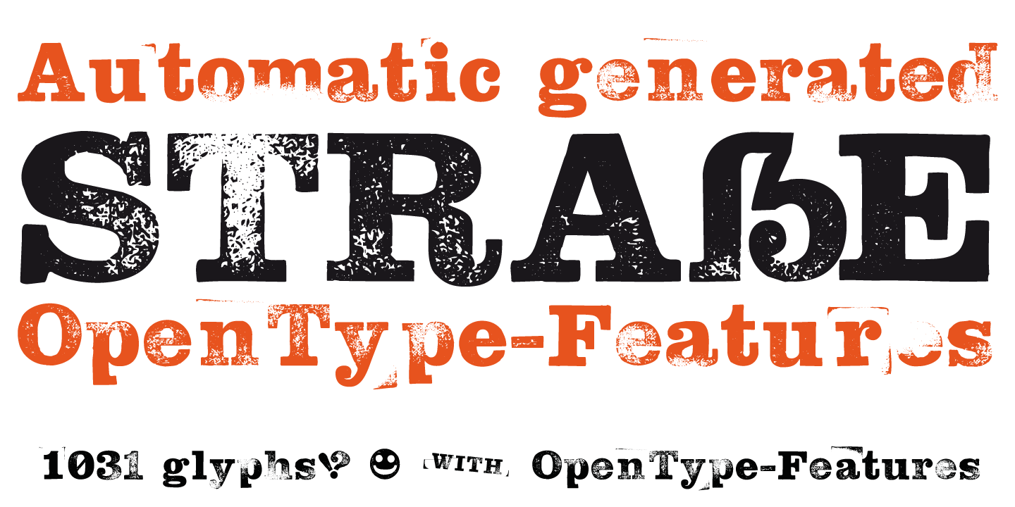 Hand Stamp Slab Serif Rough Regular Font - Preview 1