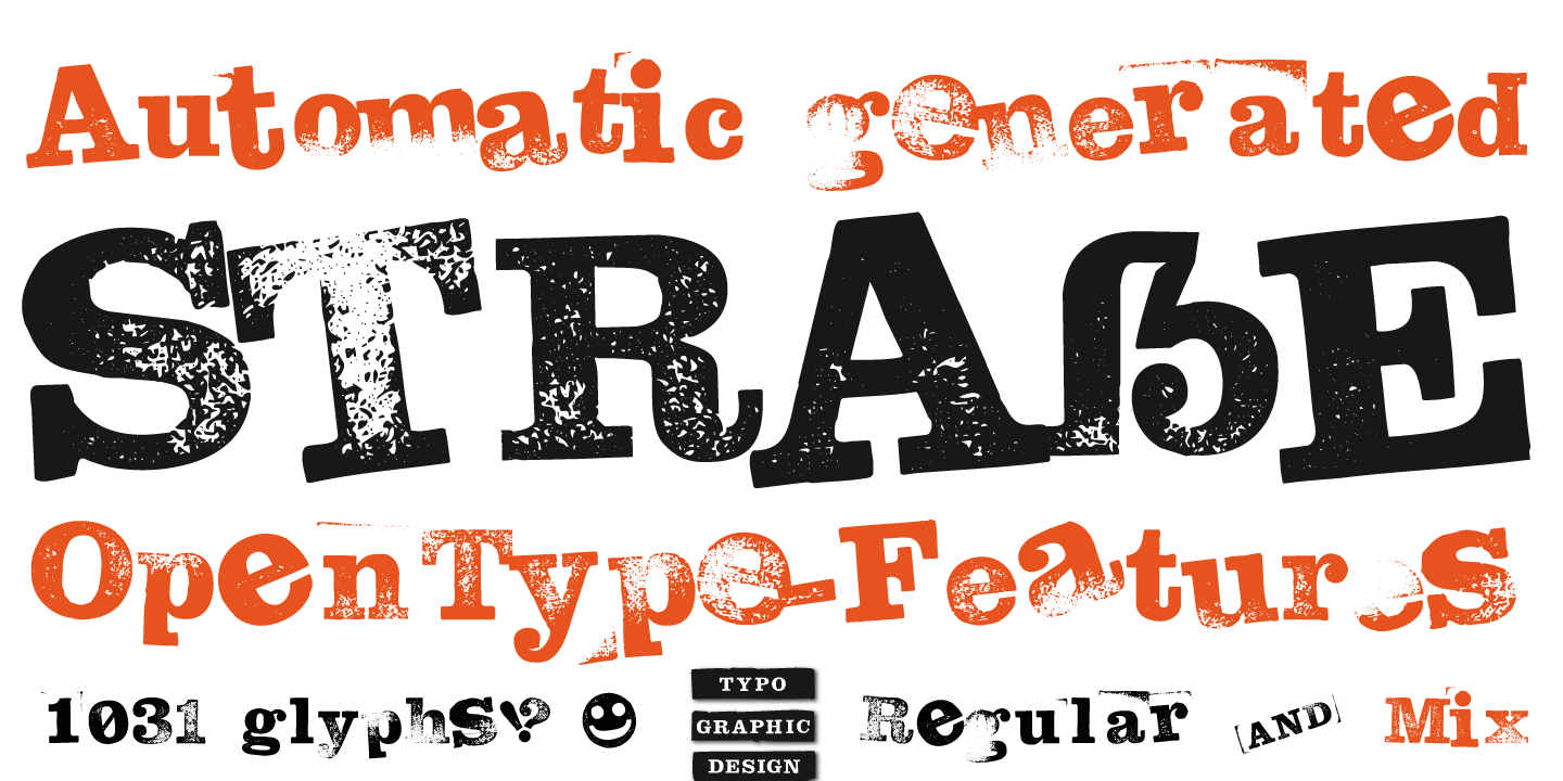 Hand Stamp Slab Serif Rough Regular Font - Preview 3