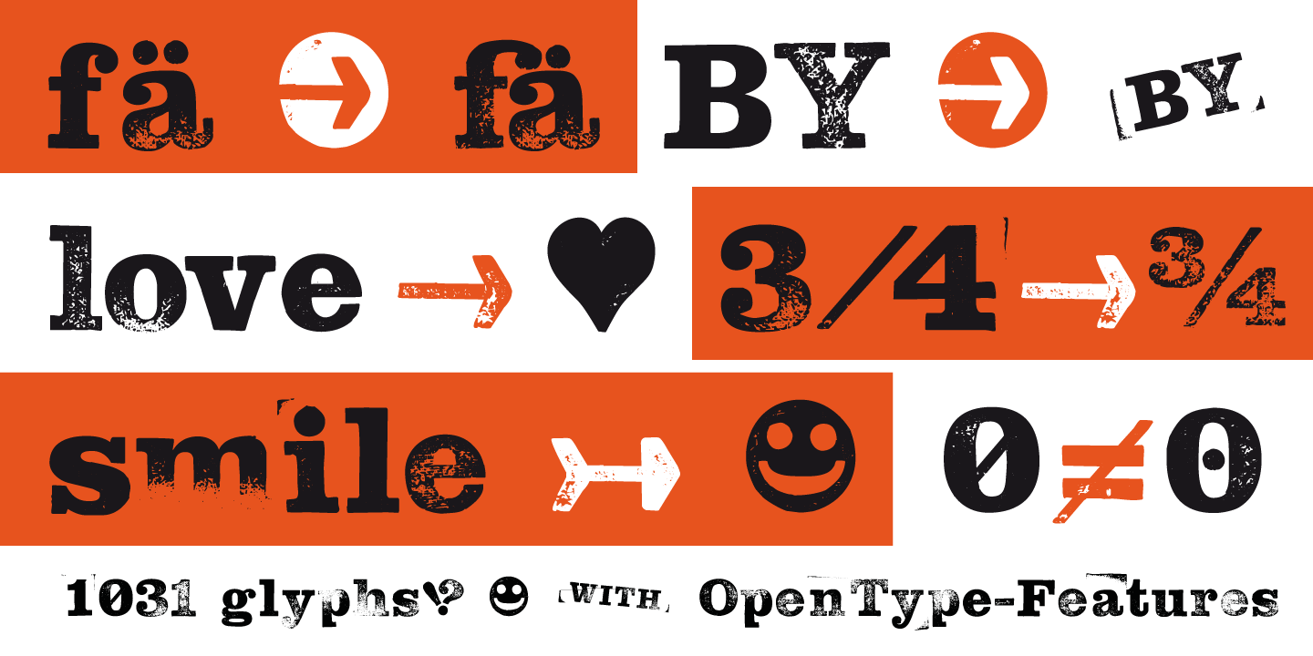 Hand Stamp Slab Serif Rough Regular Font - Preview 5
