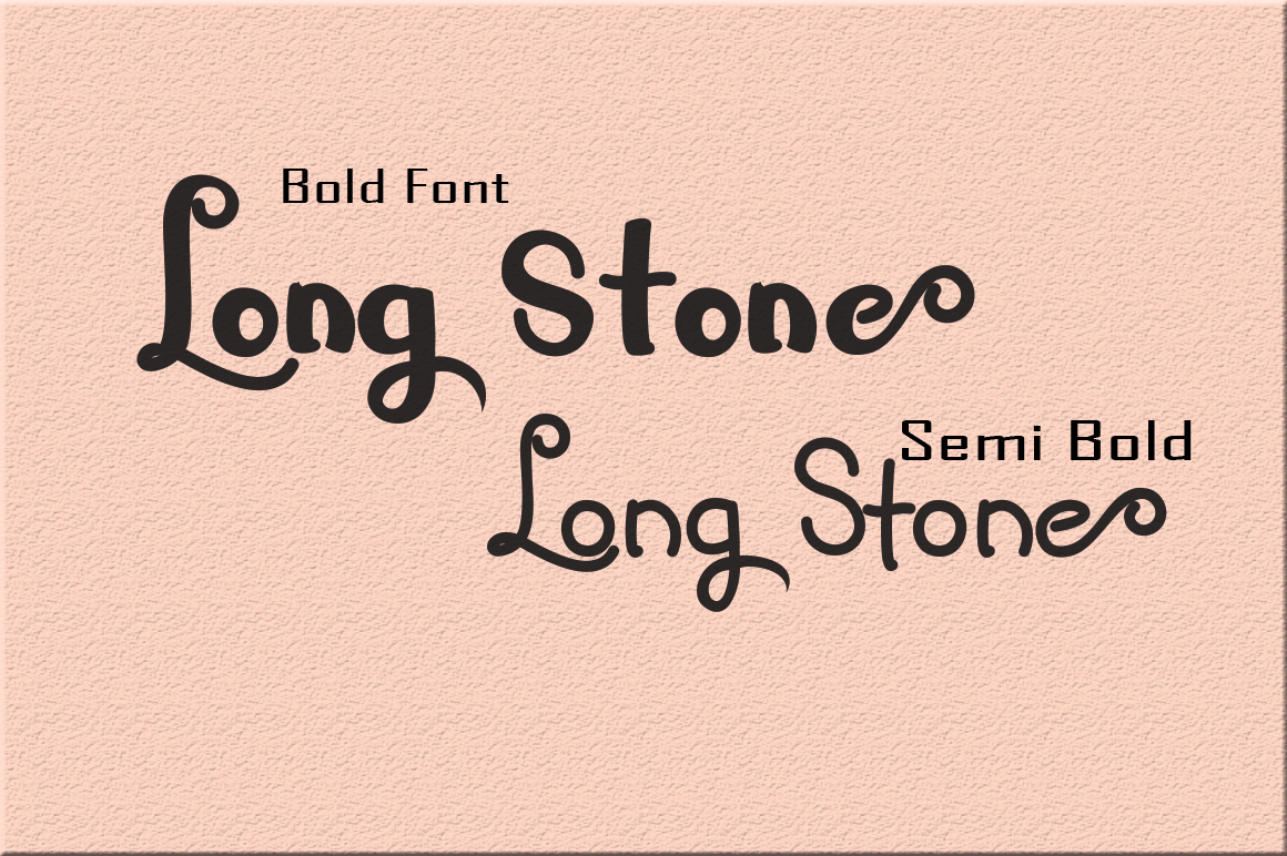Long Stone Font PNG with transparent background - Preview 2