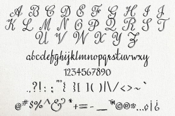 Love & Stuff Pack Font PNG with transparent background - Preview 1
