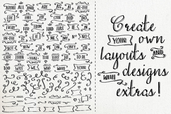 Love & Stuff Pack Font PNG with transparent background - Preview 2