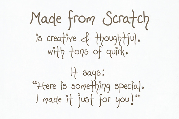Made from Scratch Font PNG with transparent background - Preview 2
