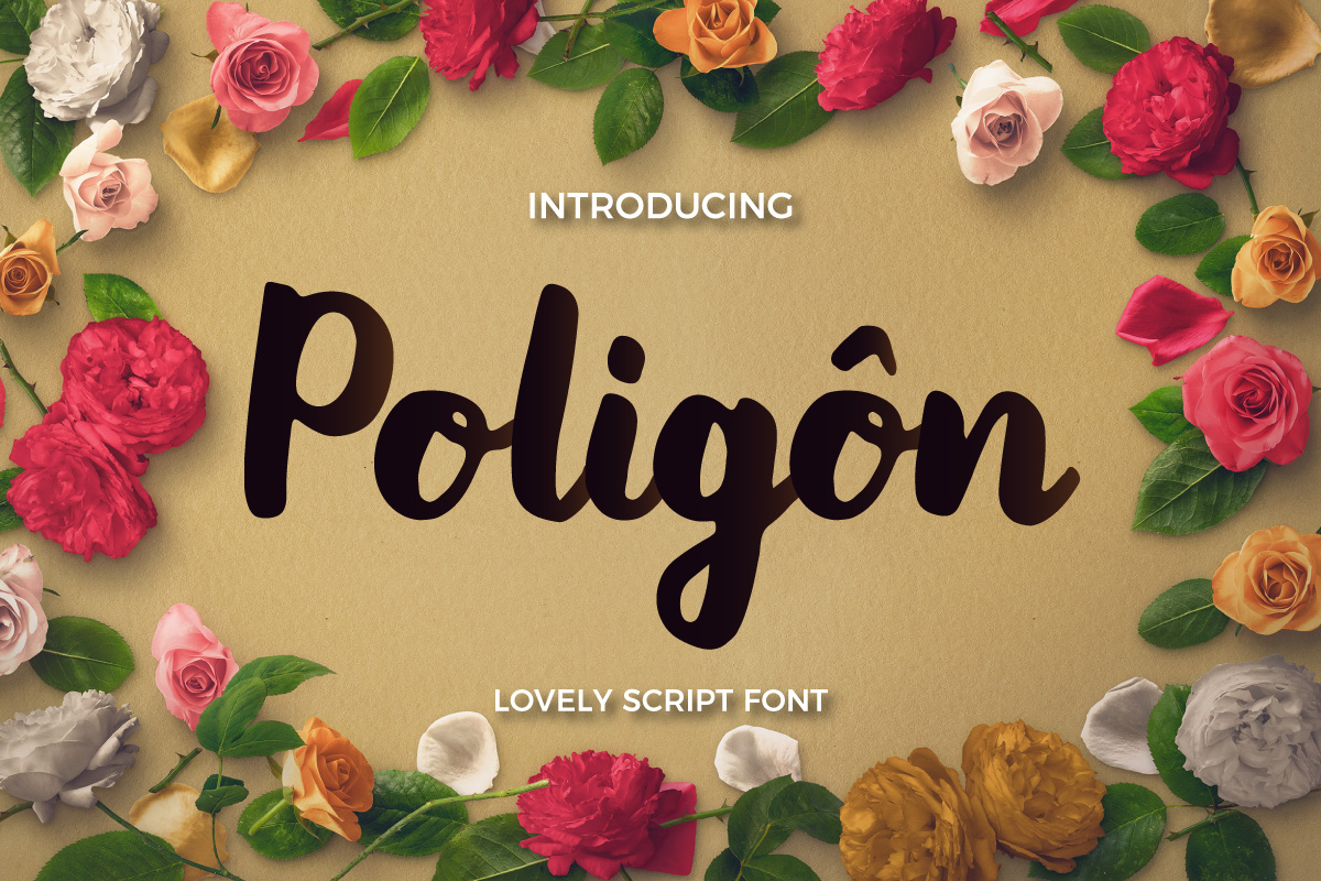 Poligon Font PNG with transparent background - Preview 1