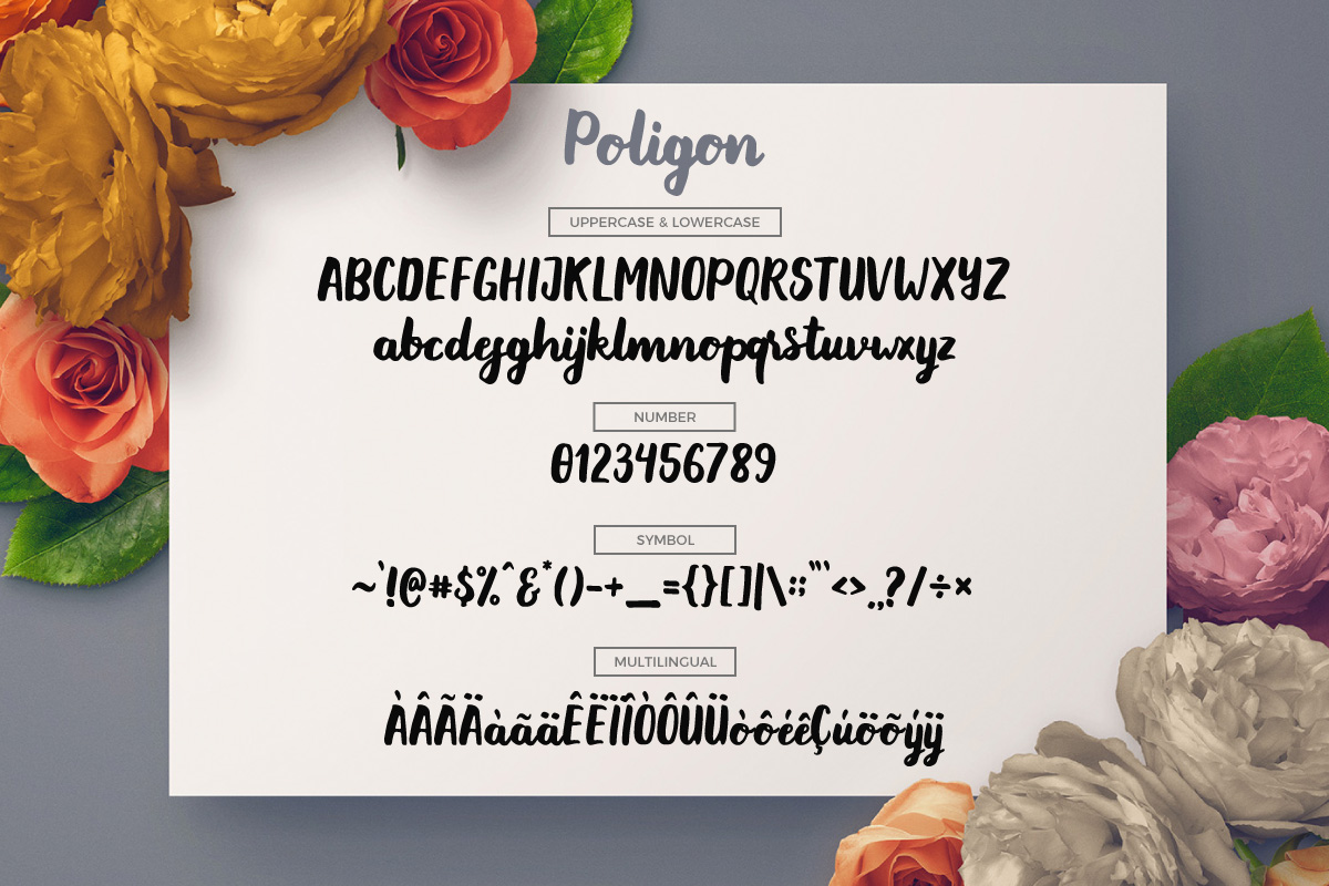 Poligon Font PNG with transparent background - Preview 2