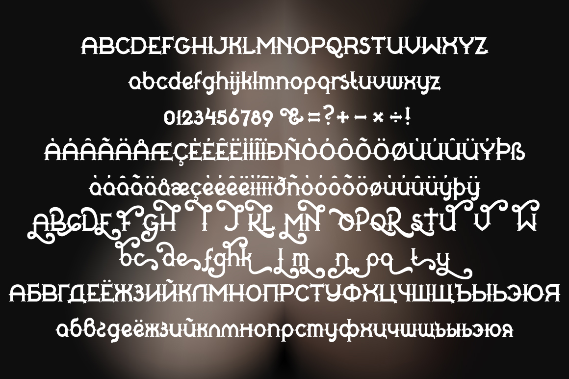 Quasimodo Font PNG with transparent background - Preview 1