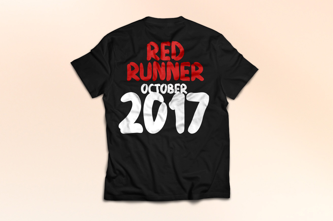 Red Runner Font PNG with transparent background - Preview 2