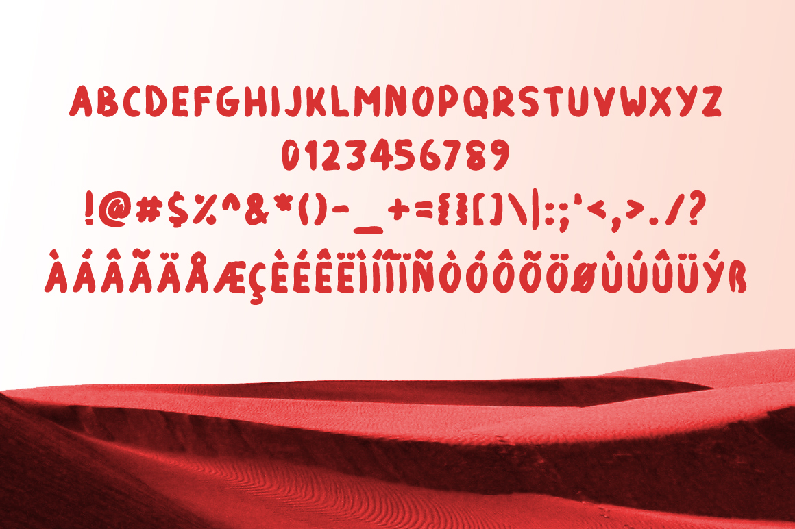 Red Runner Font PNG with transparent background - Preview 3
