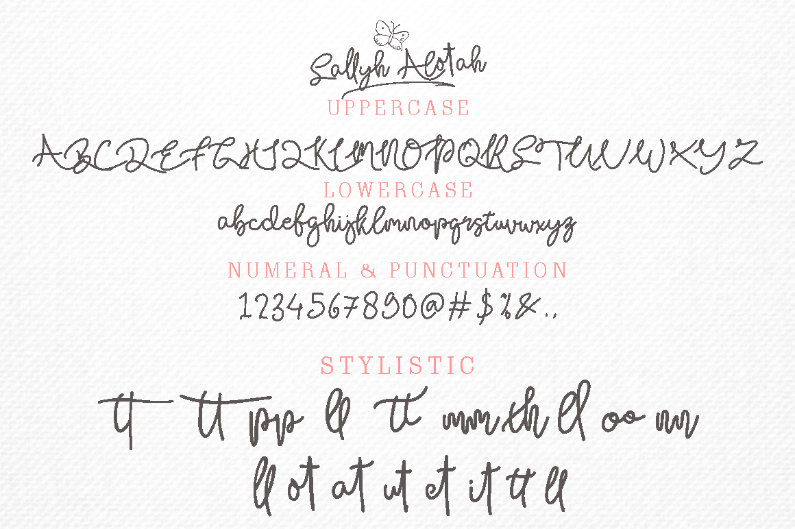 Sallyh Alotah Font PNG with transparent background - Preview 4