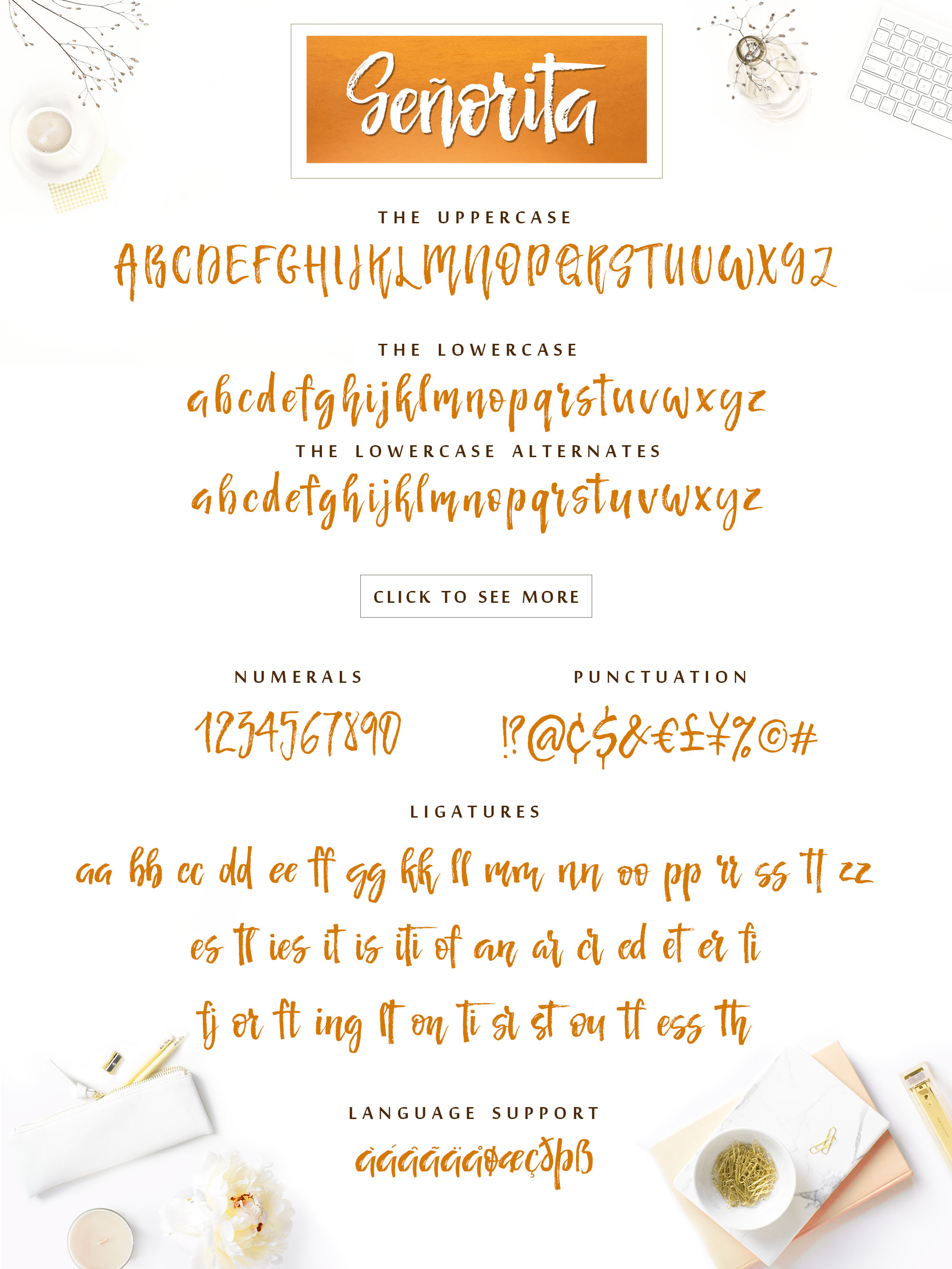 Señorita Font PNG with transparent background - Preview 1