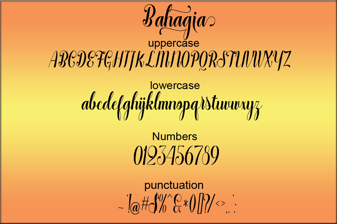 Bahagia! Font PNG with transparent background - Preview 6
