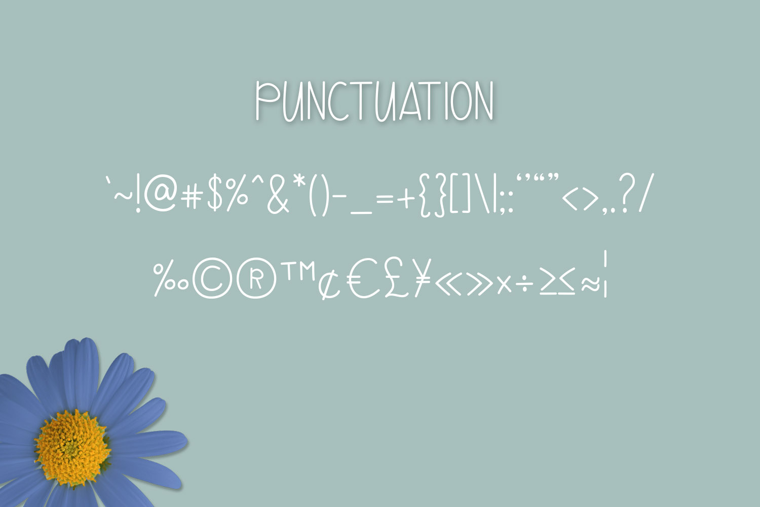 Blue Daisy Font - Preview 2