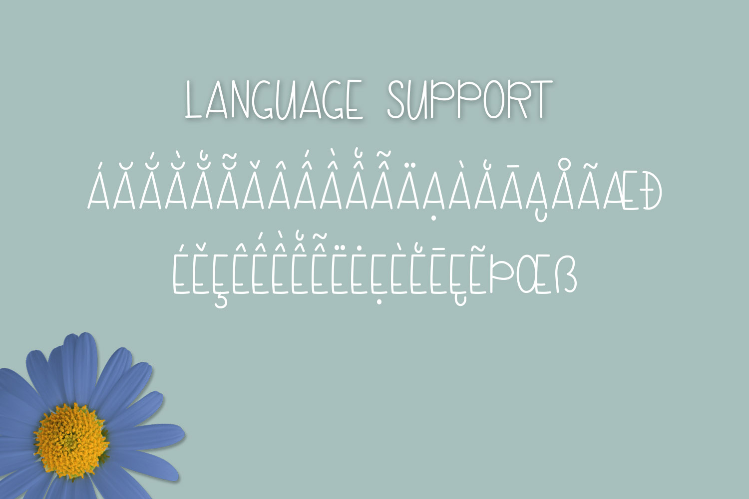Blue Daisy Font - Preview 3