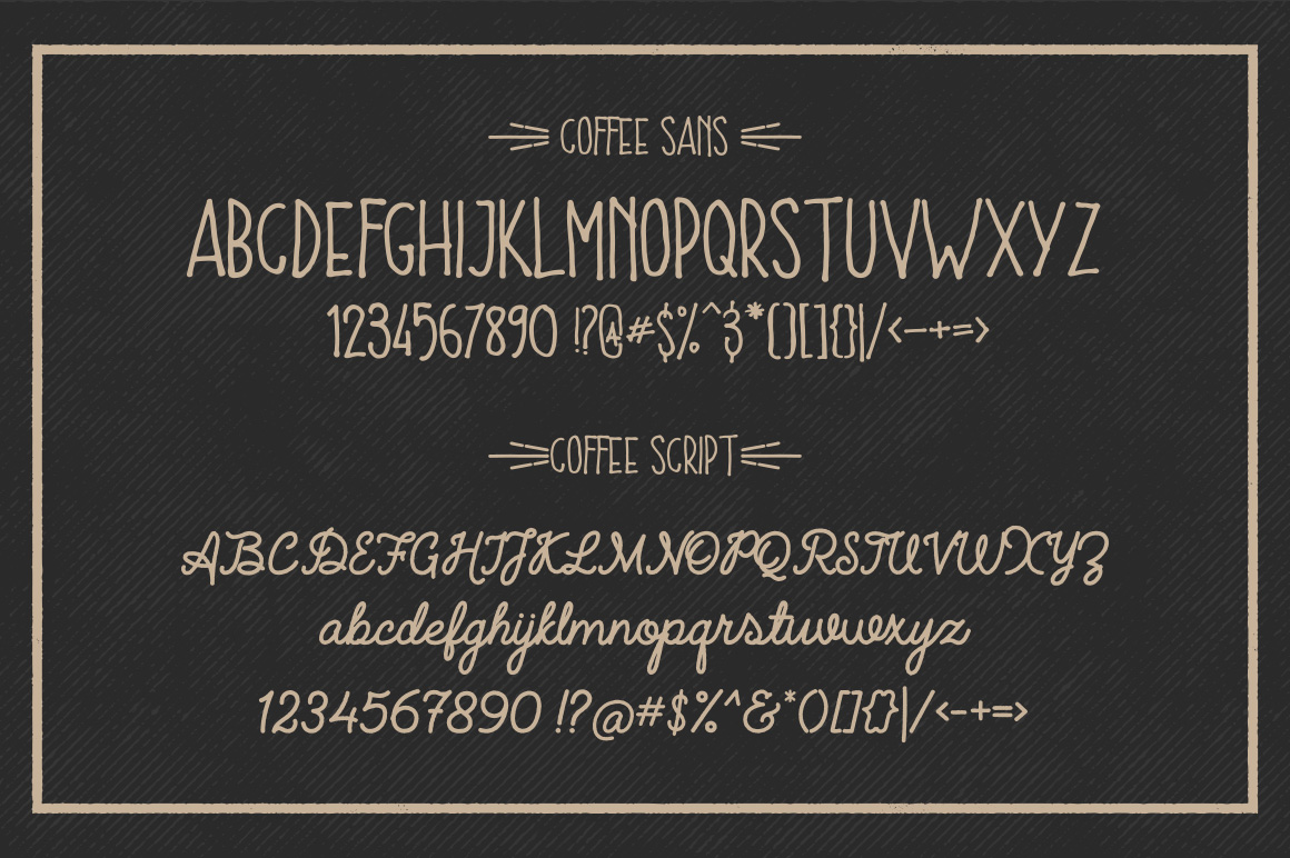 Coffee Font + Extras Font - Preview 1