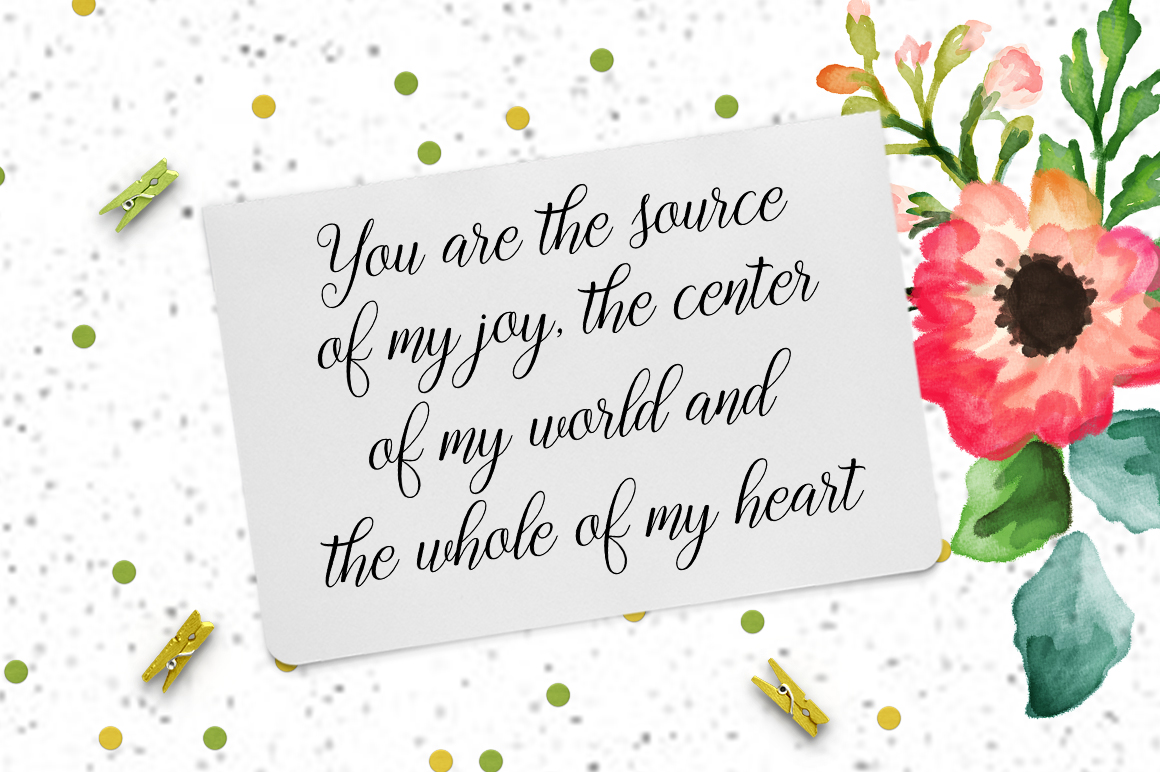 Gebrina Script Font - Preview 1