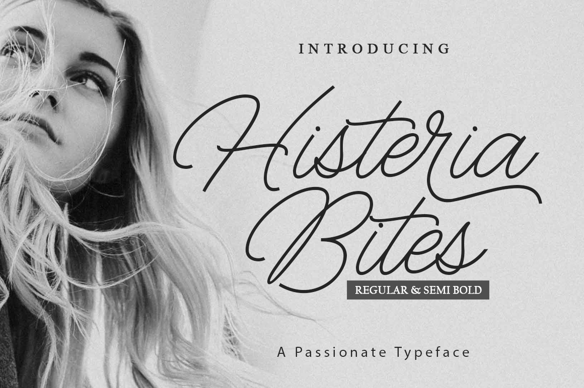 Histeria Bites Skript-Schriftarten Schriftart Von Mercurial