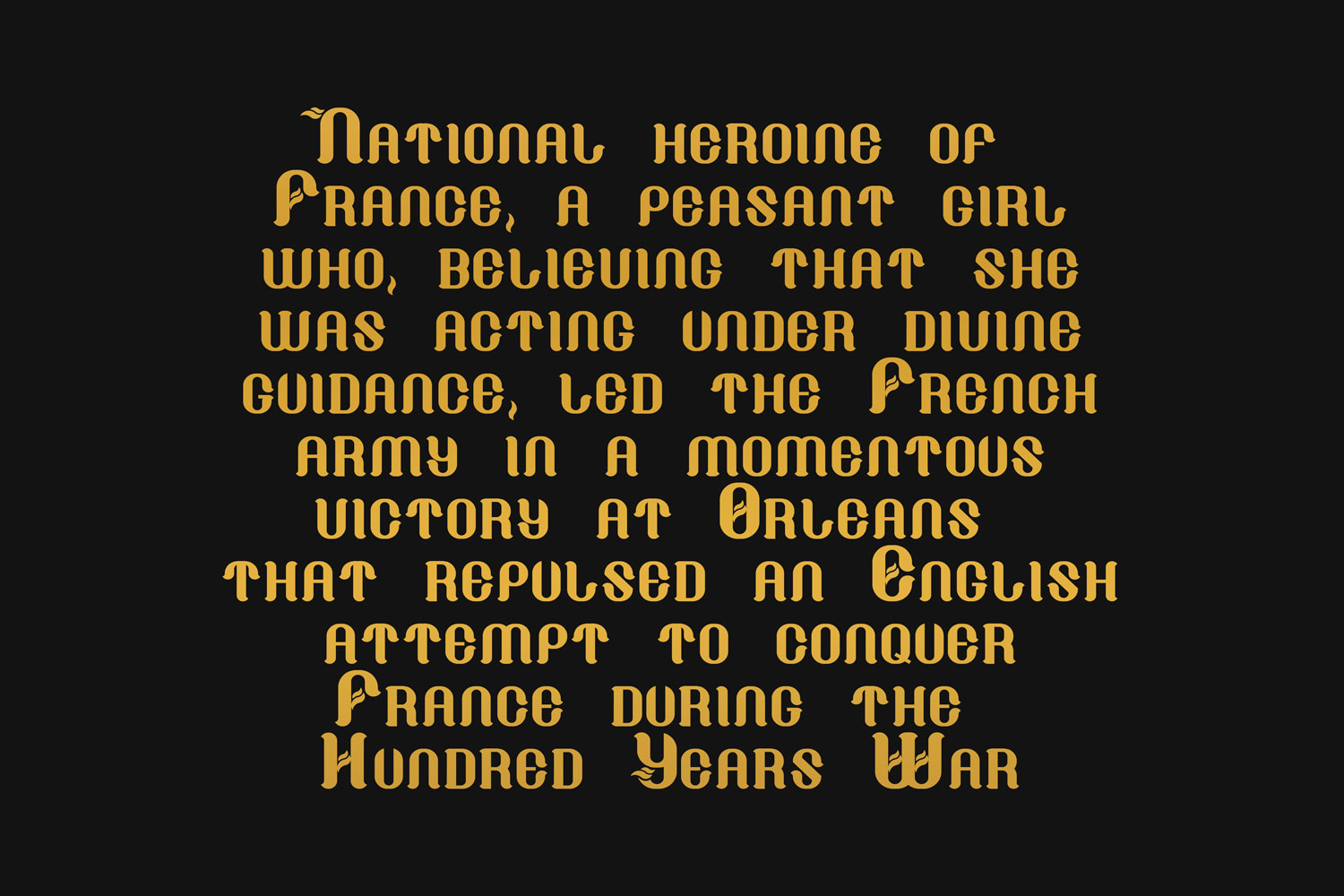 Joan of Arc Font - Preview 1