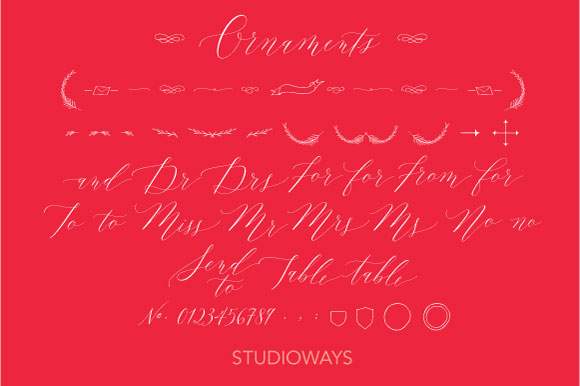Lady Slippers Ornaments Font PNG with transparent background - Preview 1
