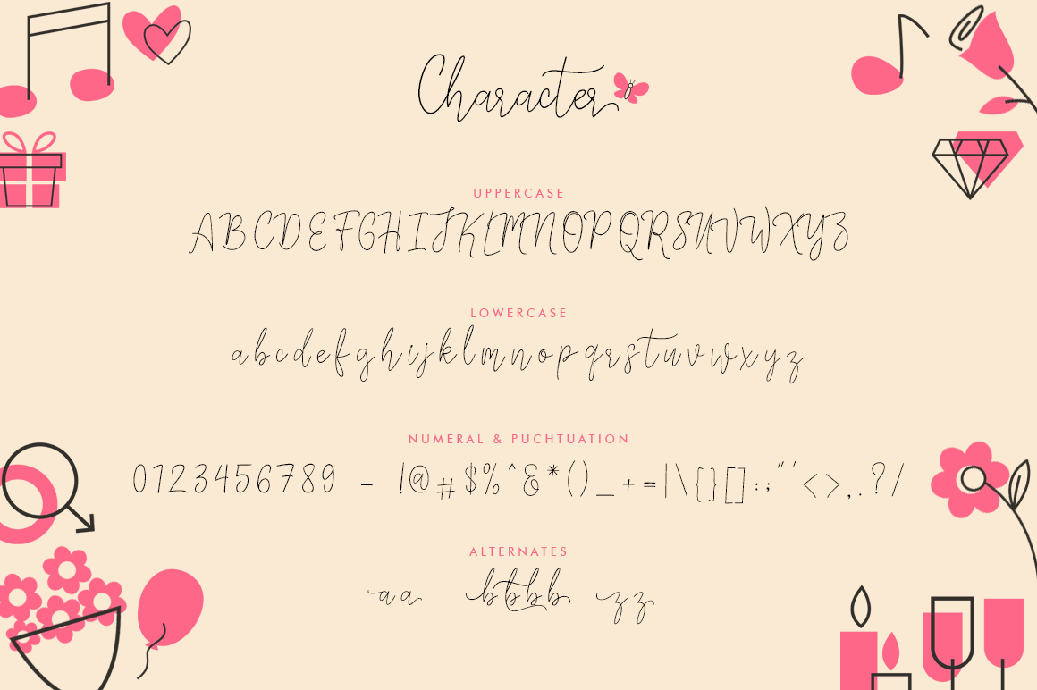 Licht Script Font PNG with transparent background - Preview 4