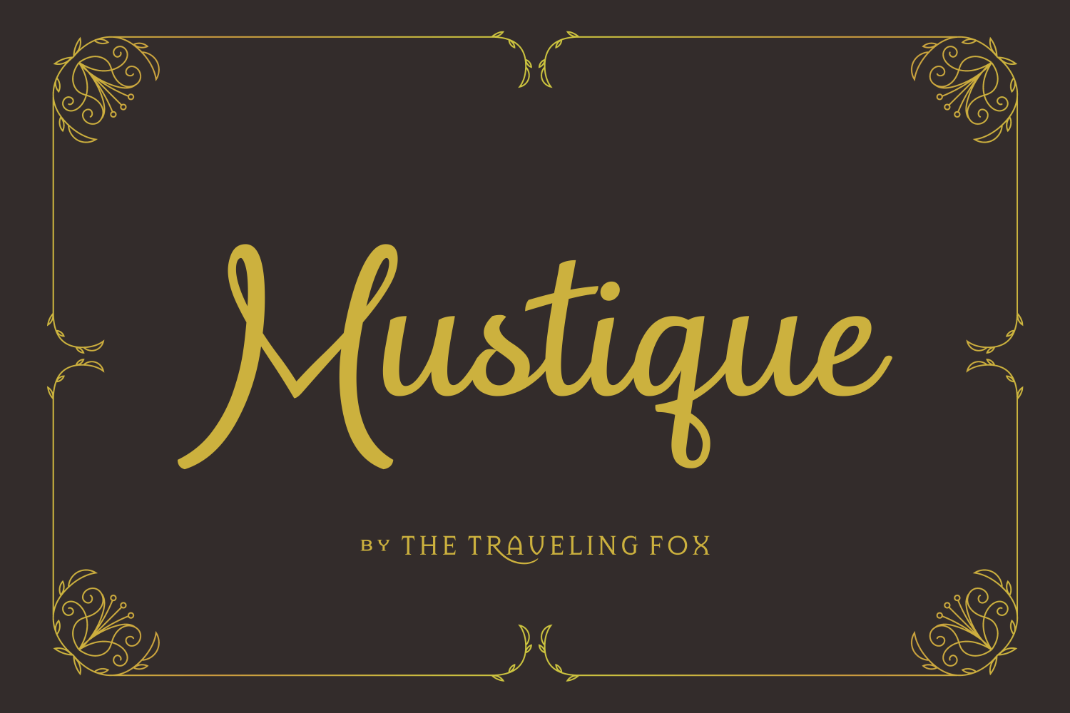 Mustique Font PNG with transparent background - Preview 1