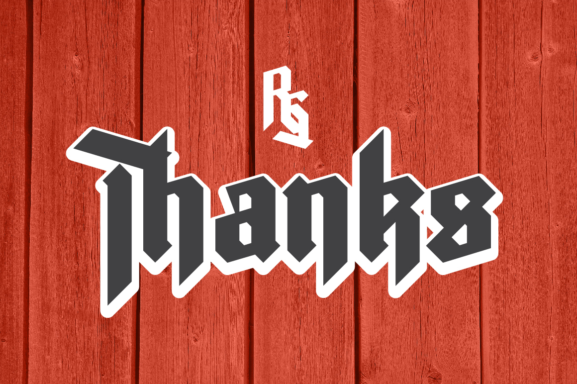 Rot Shield Font PNG with transparent background - Preview 3