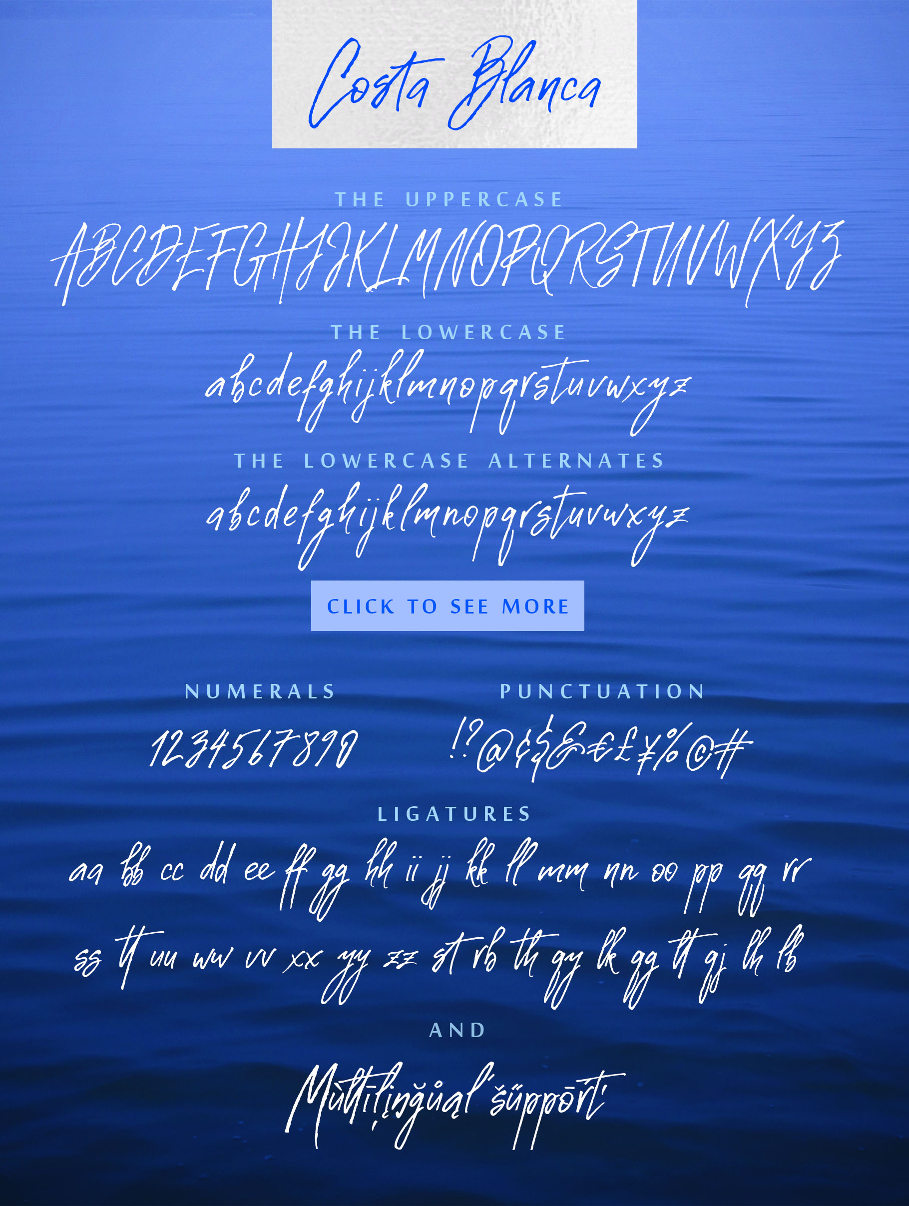 Costa Blanca Font PNG with transparent background - Preview 1