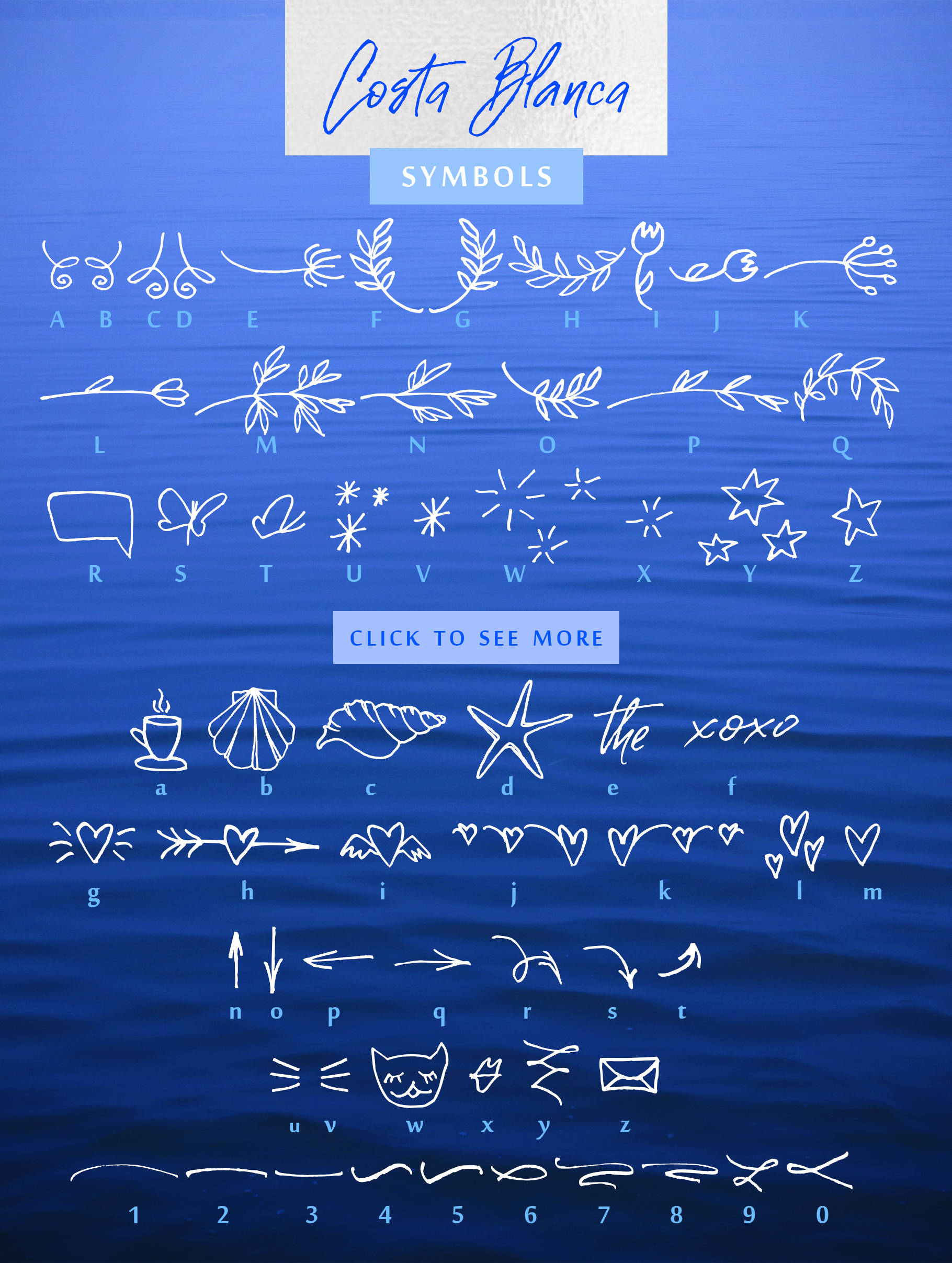 Costa Blanca Font PNG with transparent background - Preview 2
