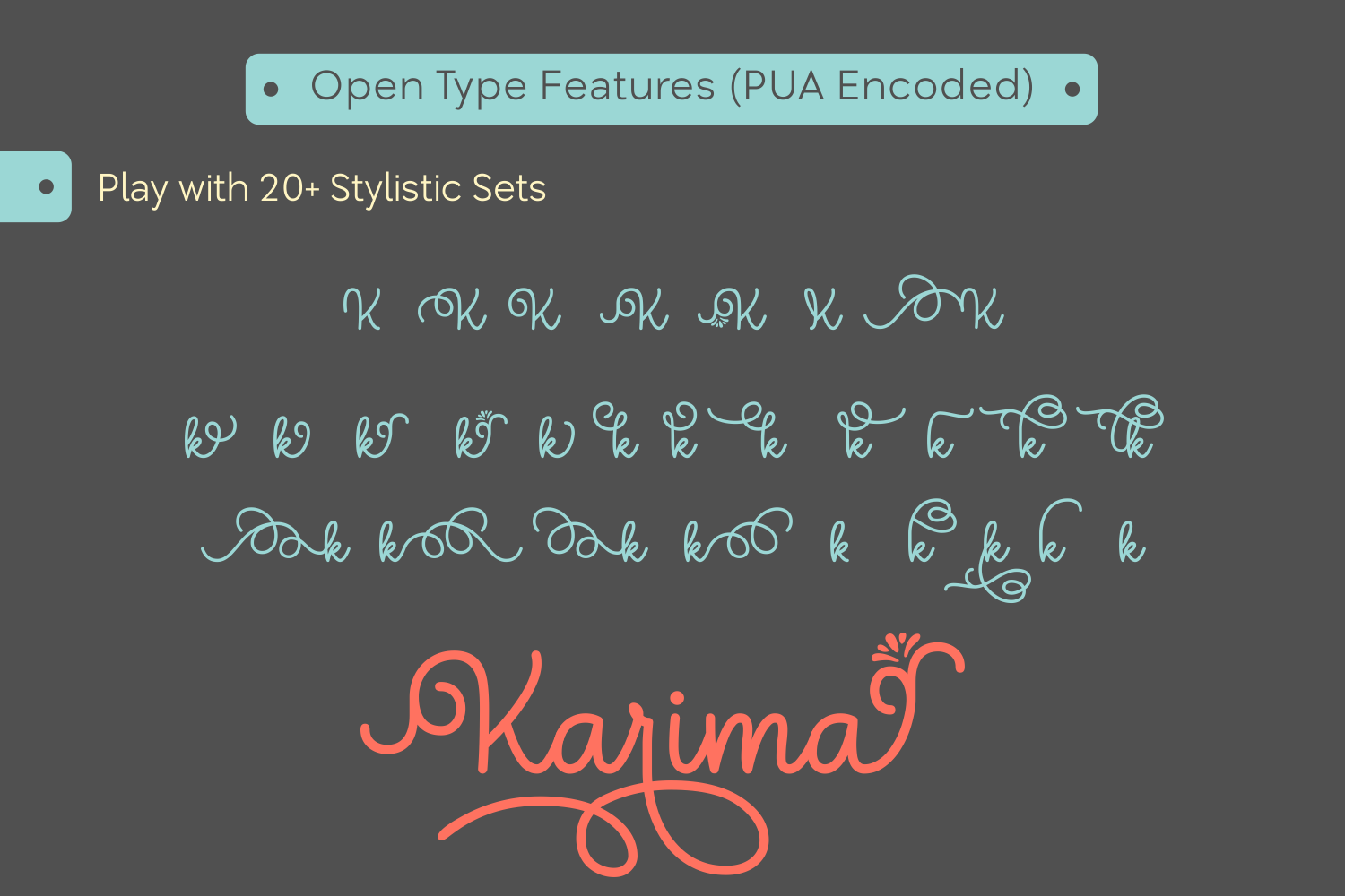 Karima Mono Font PNG with transparent background - Preview 3