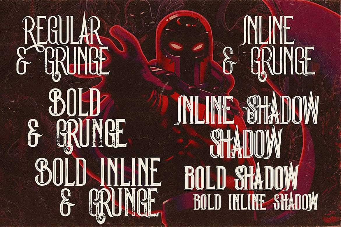 Magneto Font PNG with transparent background - Preview 1