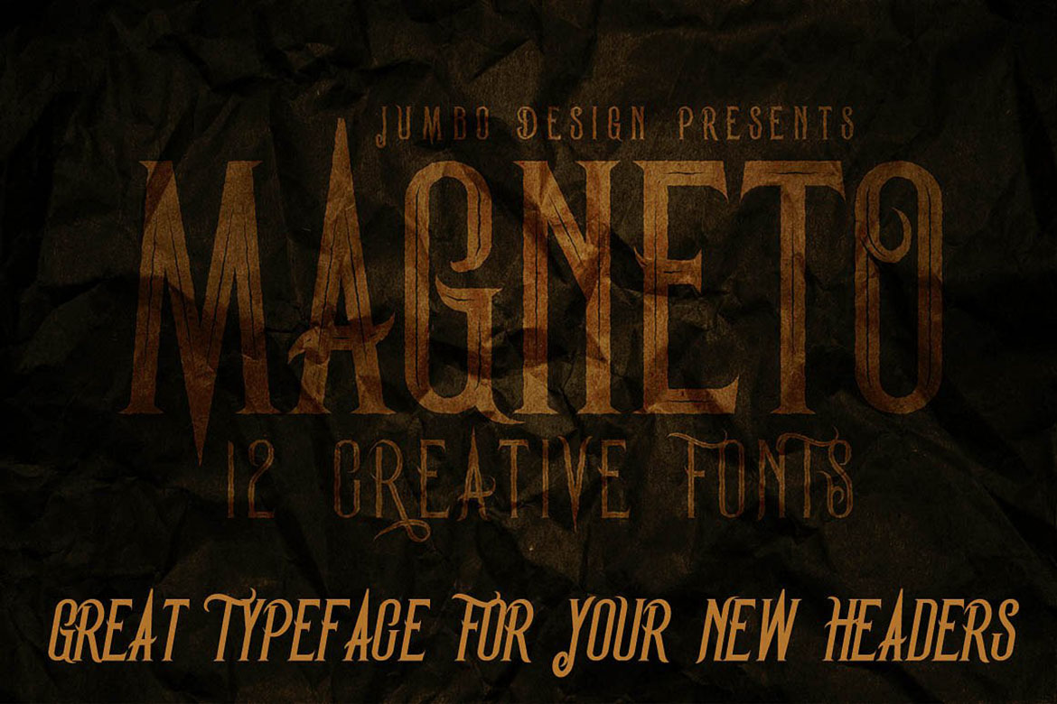 Magneto Font PNG with transparent background - Preview 3