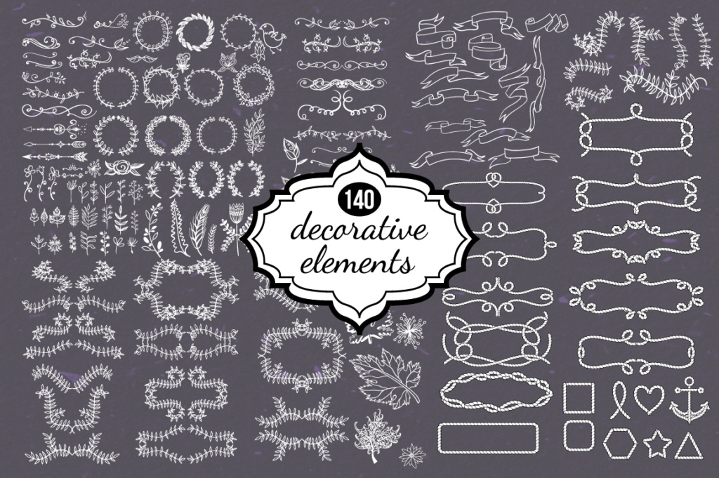 140 Decorative Elements Graphic by alisared87 · Creative Fabrica