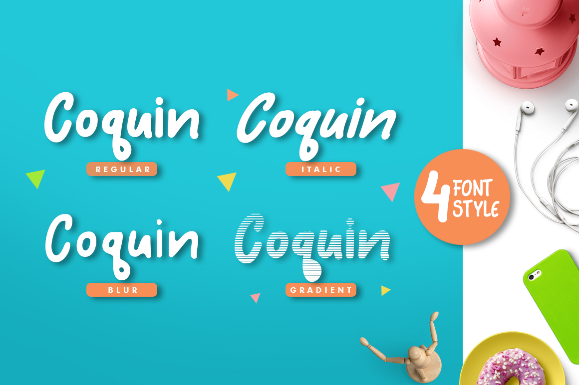 Coquin Font PNG with transparent background - Preview 2