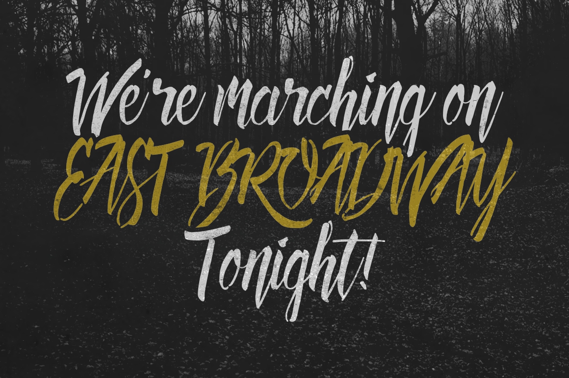 Deadhead Brush Font PNG with transparent background - Preview 1