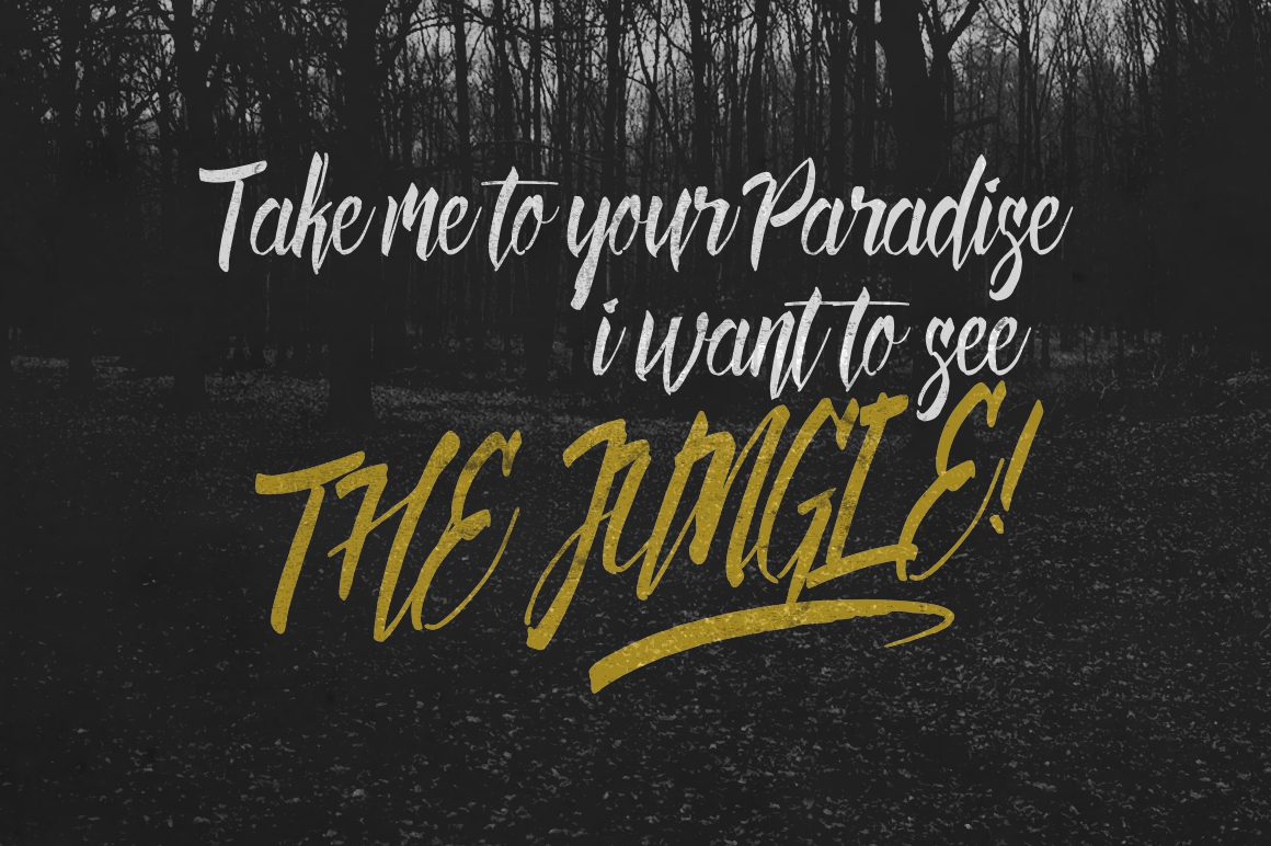 Deadhead Brush Font PNG with transparent background - Preview 2