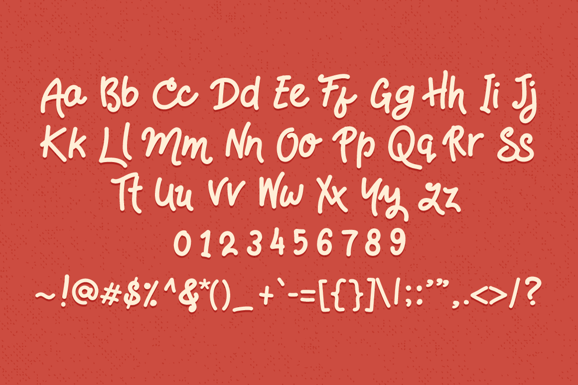 Hands Down Font PNG with transparent background - Preview 1