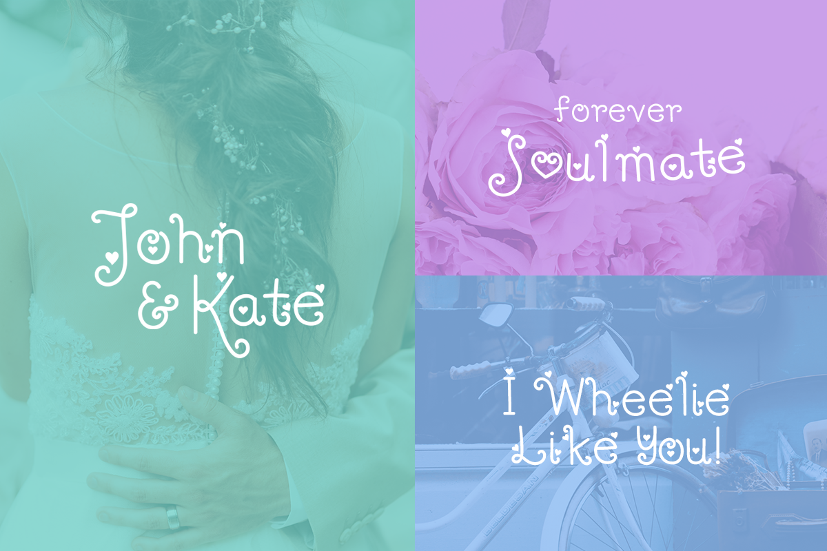Hey Love Font PNG with transparent background - Preview 2