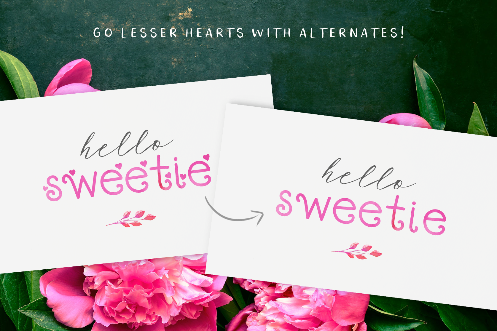 Hey Love Font PNG with transparent background - Preview 4
