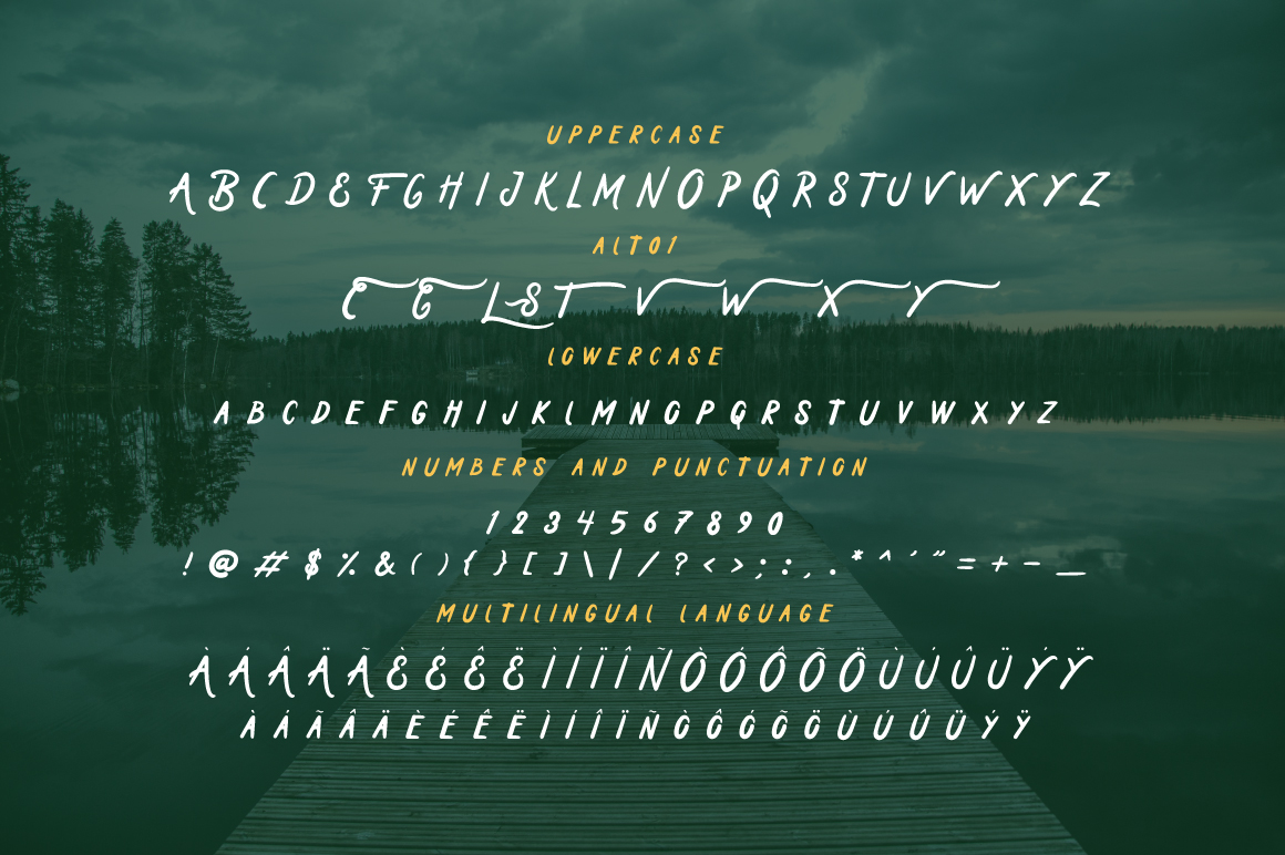 Holiday in Monday Font PNG with transparent background - Preview 2