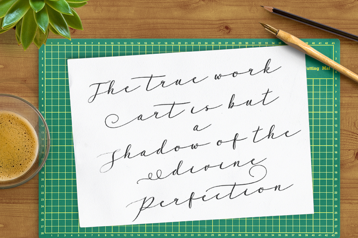Lines Script Font PNG with transparent background - Preview 2