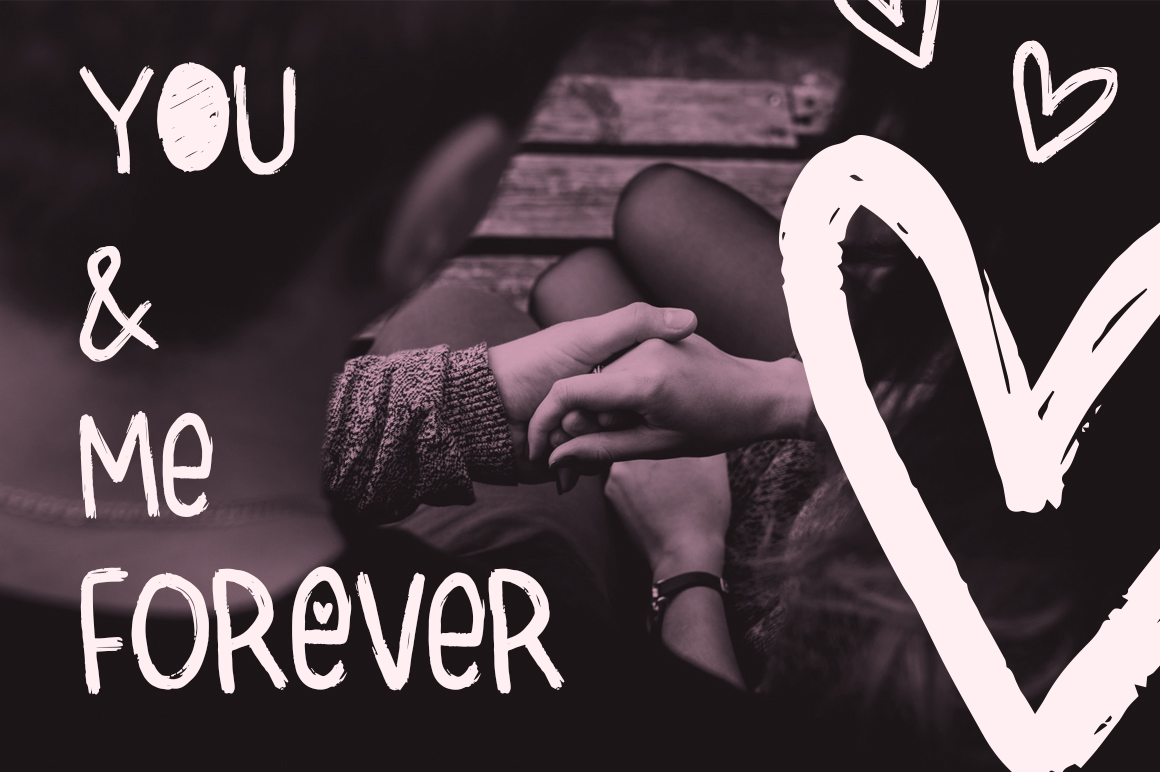 Lovely & Cute Font PNG with transparent background - Preview 1