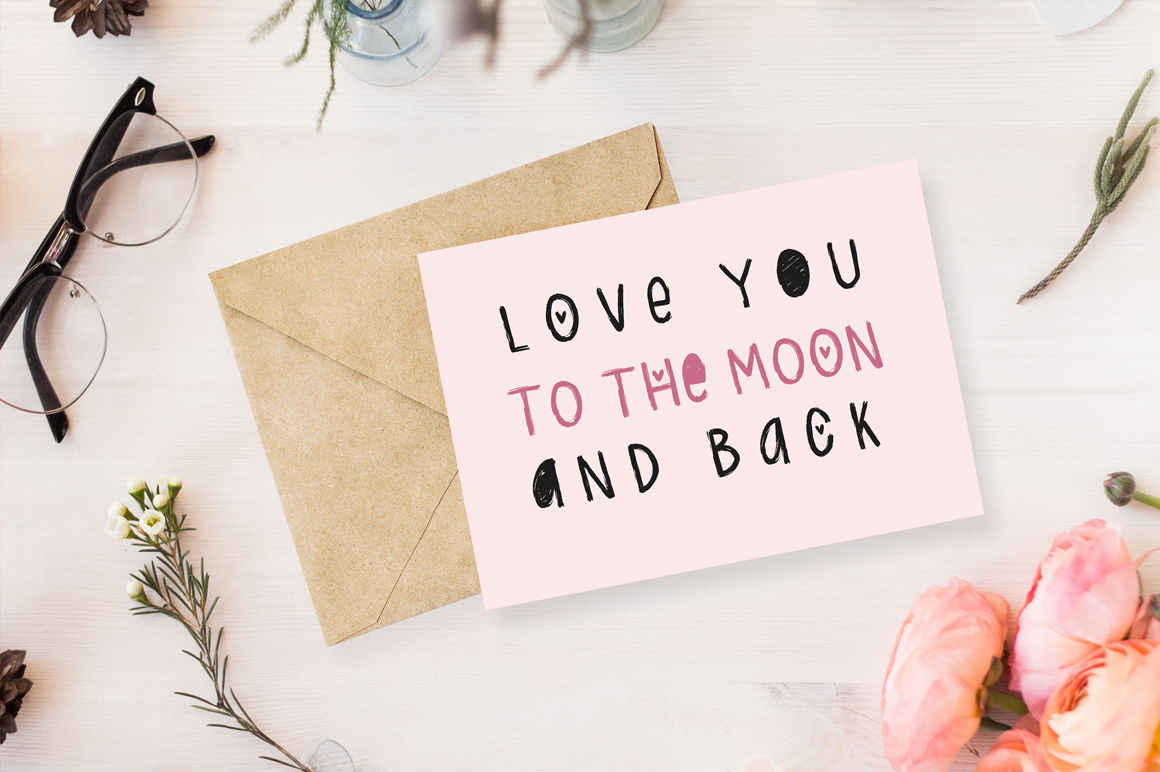 Lovely & Cute Font PNG with transparent background - Preview 4