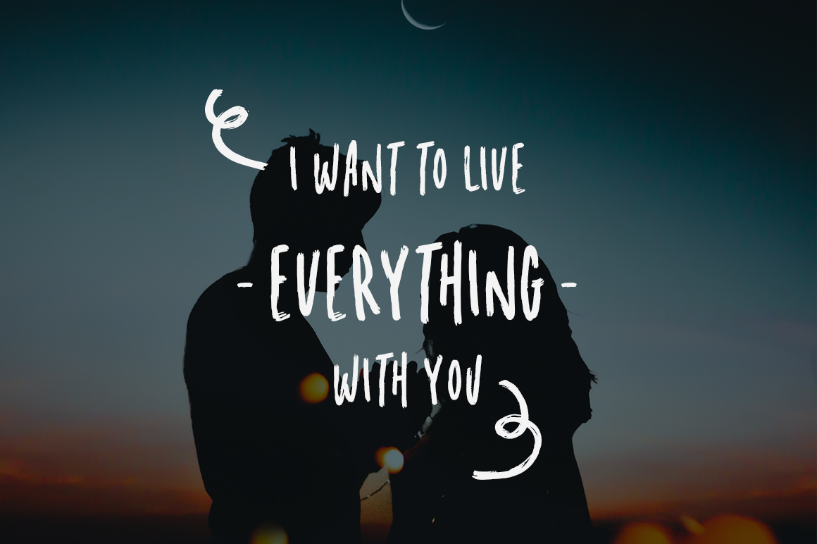 Me and You Font PNG with transparent background - Preview 1