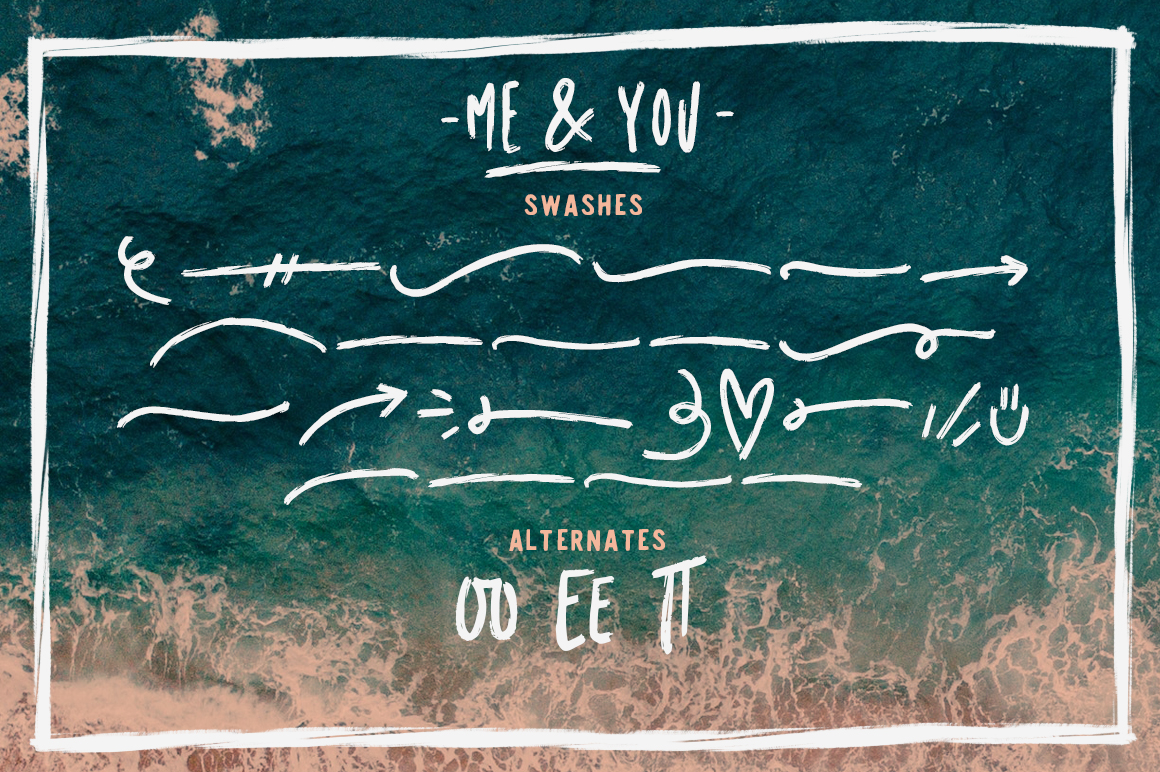 Me and You Font PNG with transparent background - Preview 5