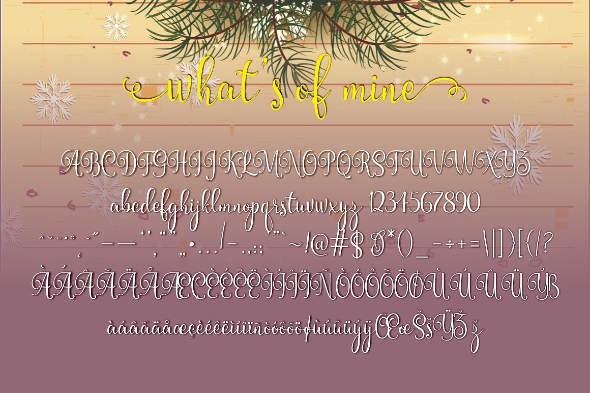 Mischa Font PNG with transparent background - Preview 1