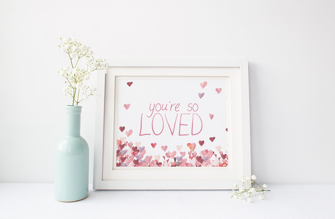 Post & Love Font PNG with transparent background - Preview 3